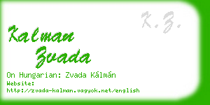 kalman zvada business card